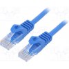 síťový kabel Gembird PP6U-1M/B Patch, U/UTP6, lanko, CCA, PVC, 1m, modrý