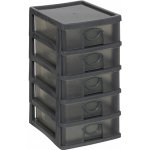 5five Simply Smart myslící organizátor s 5 zásuvkami 13 x 16 x 26 cm šedá – Zboží Dáma