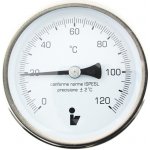 Steno teploměr bimetalový DN80/100 mm, 0-120°C, 1/2" zadní – Hledejceny.cz