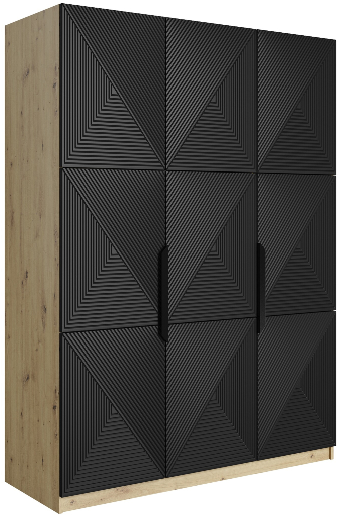 Bogart. Asha 150 cm dub artisan / černý mat / černé kovové úchytky