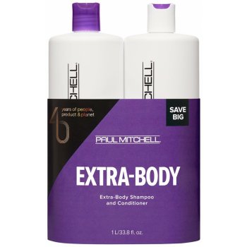 Paul Mitchell Extra body objemový šampon 1000 ml + kondicionér 1000 ml dárková sada