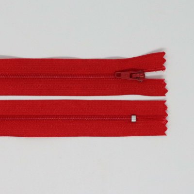 Spirálový zip, šíře 3 mm, délka 60 cm, červená