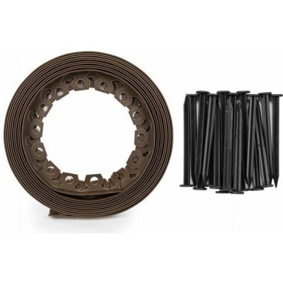 Obruba záhonů, hnědá 10 m x 40 mm EASY BORDER BRADAS, Hnědá, 10 m – Hledejceny.cz