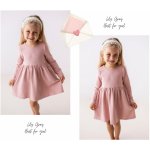 Lily Grey šaty s dlouhým rukávem puder – Zbozi.Blesk.cz