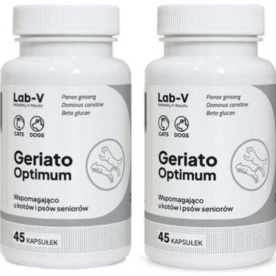 LAB-V Geriato Optimum Podpora zdraví seniorů pro psy a kočky 2 x 45 kapslí – Hledejceny.cz