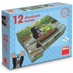 Dino Kostky kubus Krtek a zvířátka 12ks v krabičce 22x18x4cm – Zboží Dáma