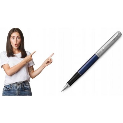 Parker 1502/1130950 Royal Jotter Blue CT plnicí pero hrot M – Zboží Živě