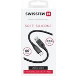 Swissten 71506519 SOFT SILICONE USB / USB-C, 0,4m, černý – Sleviste.cz