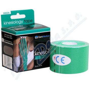 GemMedical Kinesiology Tape bavlněný zelená 5cm x 5m