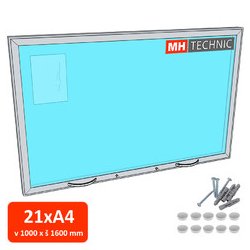 MH Technic venkovní informační vitrína MH60 1000 x 1600 mm 21 x A4