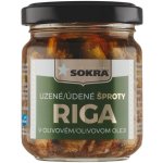 Sokra uzené šproty v olivovém oleji sklo 100 g – Zboží Mobilmania