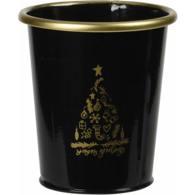 Home Styling Collection Kovový vánoční kbelík černý 10 x 11 cm – Hledejceny.cz