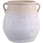 Šedo-béžová antik váza s oušky French Unique L - 34*33*35 cm - Chic Antique – Hledejceny.cz