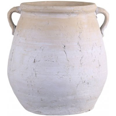 Šedo-béžová antik váza s oušky French Unique L - 34*33*35 cm - Chic Antique – Hledejceny.cz