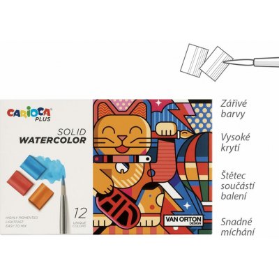 Carioca Plus Akvarelové barvy 12 ks – Hledejceny.cz