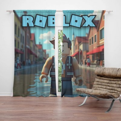 Sablio Závěs ROBLOX Město: 2ks 140x250cm – Hledejceny.cz