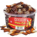 Haribo Happy Cola želé s příchutí ovoce a coly tvar lahviček dóza 1,2 kg – Zboží Dáma