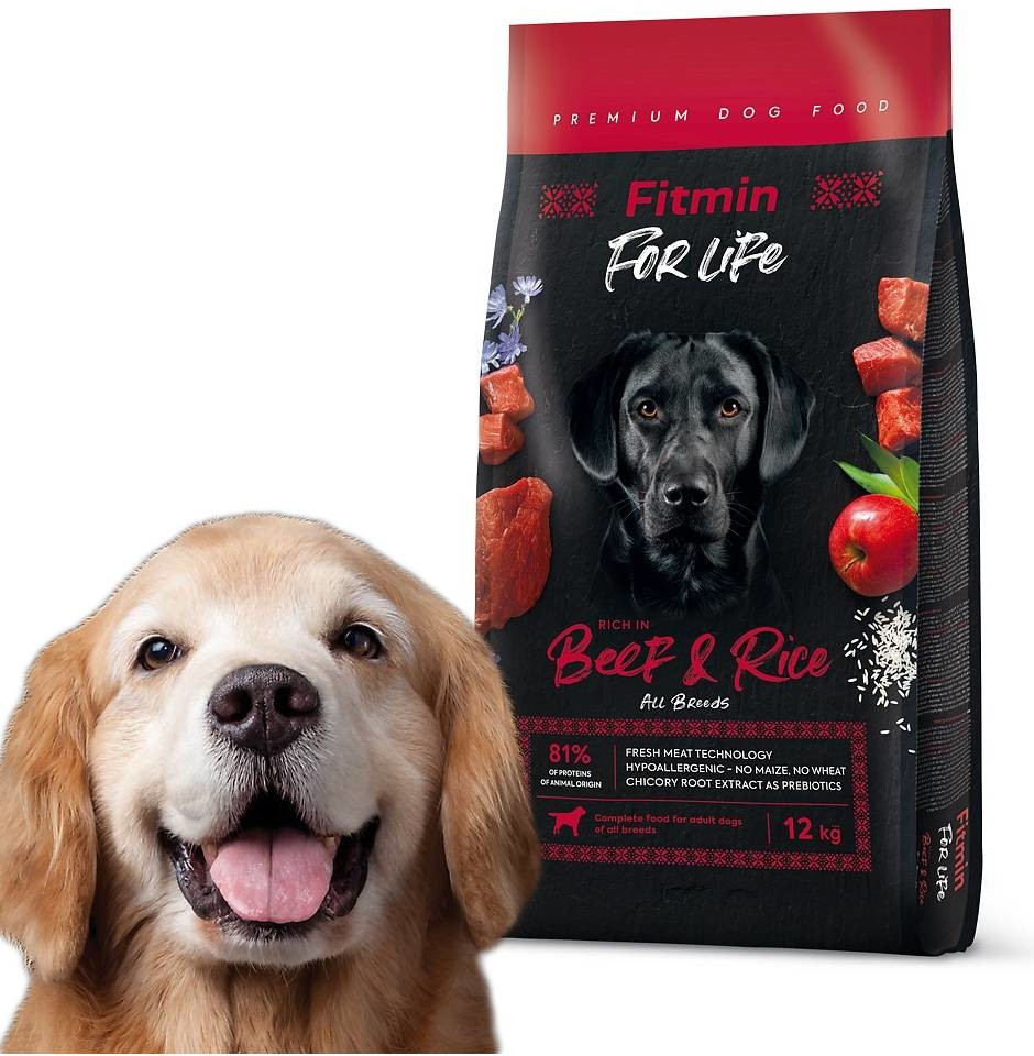Fitmin dog For Life Beef & Rice kompletní 12 kg