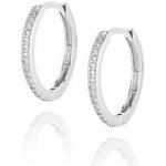 NUBIS® stříbrné náušnice kroužky se zirkony NB-3306 – Zboží Mobilmania