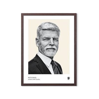 Portrét prezidenta Petra Pavla v dřevěném rámu Alerion – Zboží Dáma