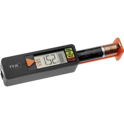 TFA Dostmann zkoušečka baterií a akumulátorů Batterietester BatteryCheck Rozsah měření (zkoušečka baterií) 1,2 V, 1,5 V, 3 V, 9 V akumulátor, baterie 98.1126.01 – Hledejceny.cz