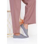 Cathay moda Šedé slip on tenisky 29213-5G – Zboží Dáma