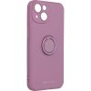 Pouzdro a kryt na mobilní telefon Pouzdro ROAR Amber Apple iPhone 14 - příjemné na dotek - stojánek - gumové - fialové
