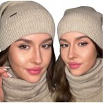Fashionweek Dámská sada čepice + nákrčník S2917 Béžová – Hledejceny.cz