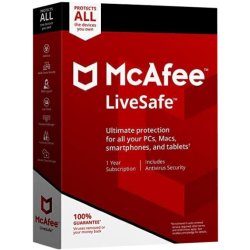 MCAFEE LIVESAFE UNLIMITED 1 ROK (MLSSMM1RAA)