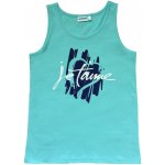 Winkiki Kids Wear dívčí tílko JeT'aime tyrkysová – Sleviste.cz