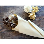 Sada sušených hnědých květin jiřinka Fleur Dahlia – 55 cm / 3ks - Chic Antique – Hledejceny.cz