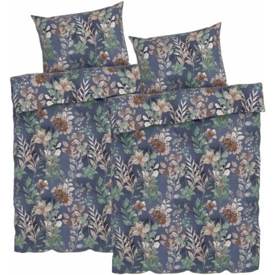 Livarno home Sada ho povlečení z mikrovláknitého saténu listy 140x200 70x90 – Zboží Mobilmania