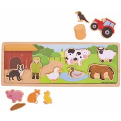 Bigjigs Toys magnetické puzzle farma