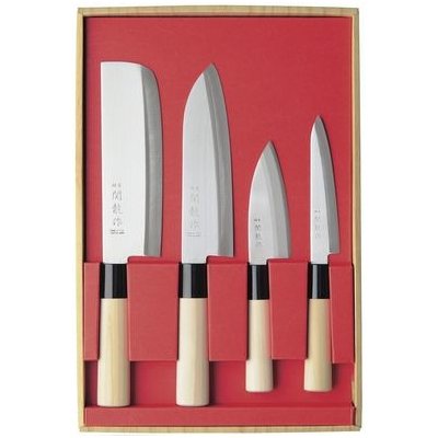 Sekiryu Ohzawa Sada Santoku + Nakiri + Mini Deba + Petty SR1001 – Zboží Mobilmania