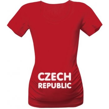 Tričko s potiskem MS v hokeji těhotenské tričko dámské Červená