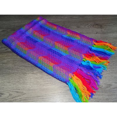 Široká šála lamí vlna fialová – Sleviste.cz