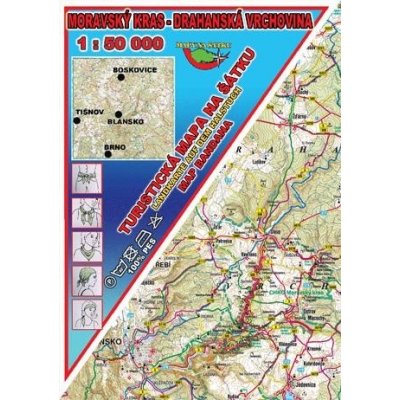 Excart Maps Moravský kras, Drahanská vrchovina - mapa na šátku