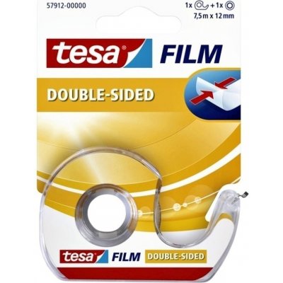 Tesa Páska lepicí Film, 12 mm x 7,5 m, oboustranná, s odvíječem, čirá – Zbozi.Blesk.cz