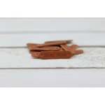 Pro Háčkování Hand Made koženková cedulka 10x50 mm oválná hnědá – Zboží Dáma