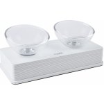 Catit Skleněná Miska pro kočky s podstavcem Style Glass Diner 2 x 200 ml – Zboží Mobilmania