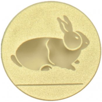 Emblém králík zlato 25 mm