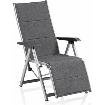 Kettler Basic Plus Padded Relaxační hliníkové křeslo stříbrné/antracit – Zboží Mobilmania