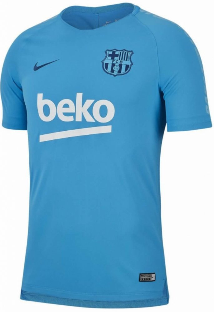 Nike triko FC Barcelona Breathe Squad Blue modrá | Srovnanicen.cz