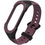 Xiaomi Mi Band 3/4 náhradní náramek Design Černá-vínově červená MBSCZ-4DSGCVC – Zboží Živě