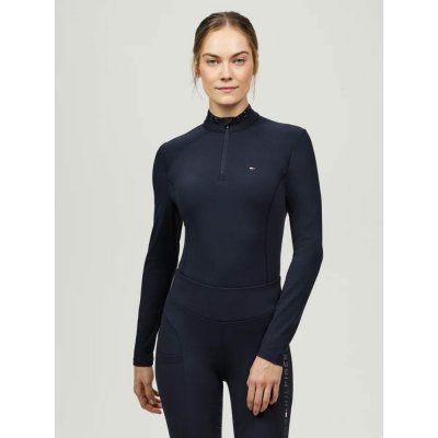 Tommy Hilfiger Tričko Beth 1/4 Zip Winter Baselayer dámské desert sky – Zboží Dáma