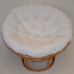 Axin trading Relaxační papasan ARTEMIS 110 cm ratan látka medová bílá