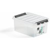 Úložný box AJ Produkty Plastový box s víkem, 8 litrů, 340x250x160 mm, průhledný, bal. 10 ks