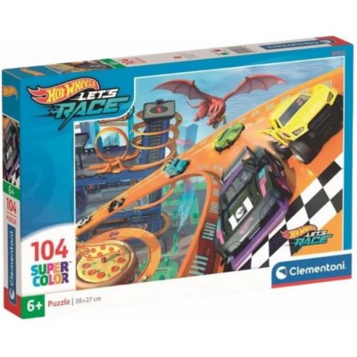 CLEMENTONI Hot Wheels 104 dílků – Zboží Mobilmania
