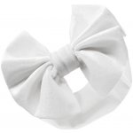 Kojenecká sametová čelenka s mašlí bílá – Zboží Dáma