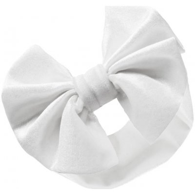 Kojenecká sametová čelenka s mašlí bílá – Zboží Dáma
